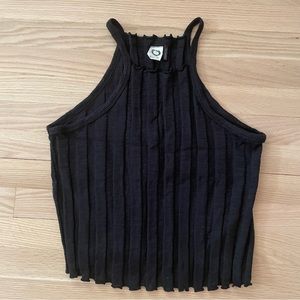 Akemi + Kin Black High Neck Tank M